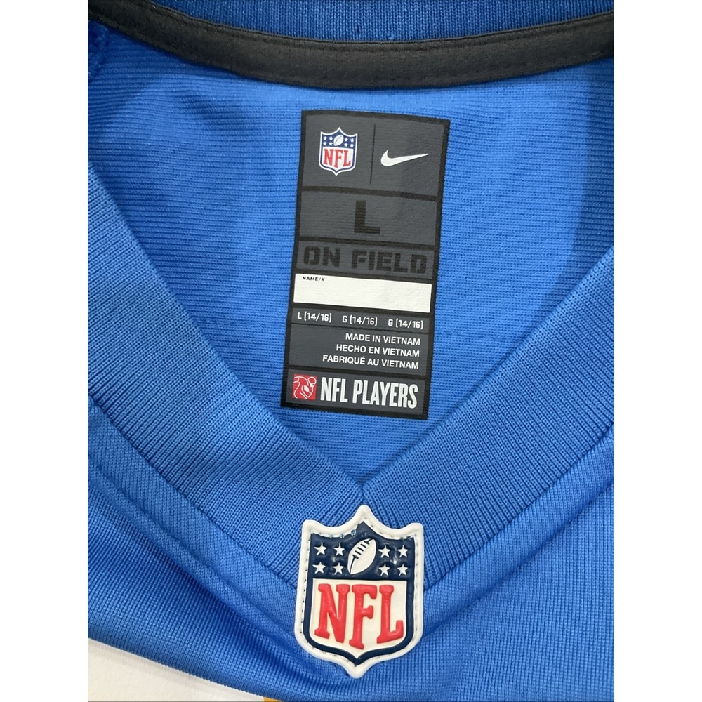 Nike Chargers #27 Justin Jackson Blue NFL Football Jersey Boys Youth L 14/16 - Picture 3 of 4